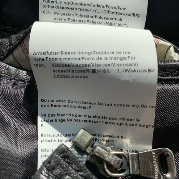 BOSS Mens Black 100% Lamb Leather Moto Jacket - Picture 13 of 14